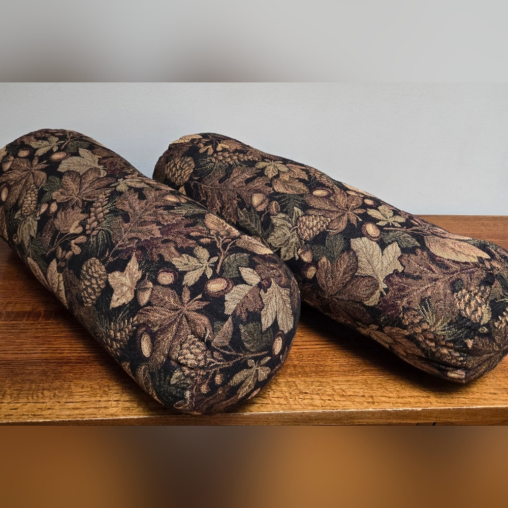 SISCOVERS Bolster Pillow Covers with Inserts -Set of 2
